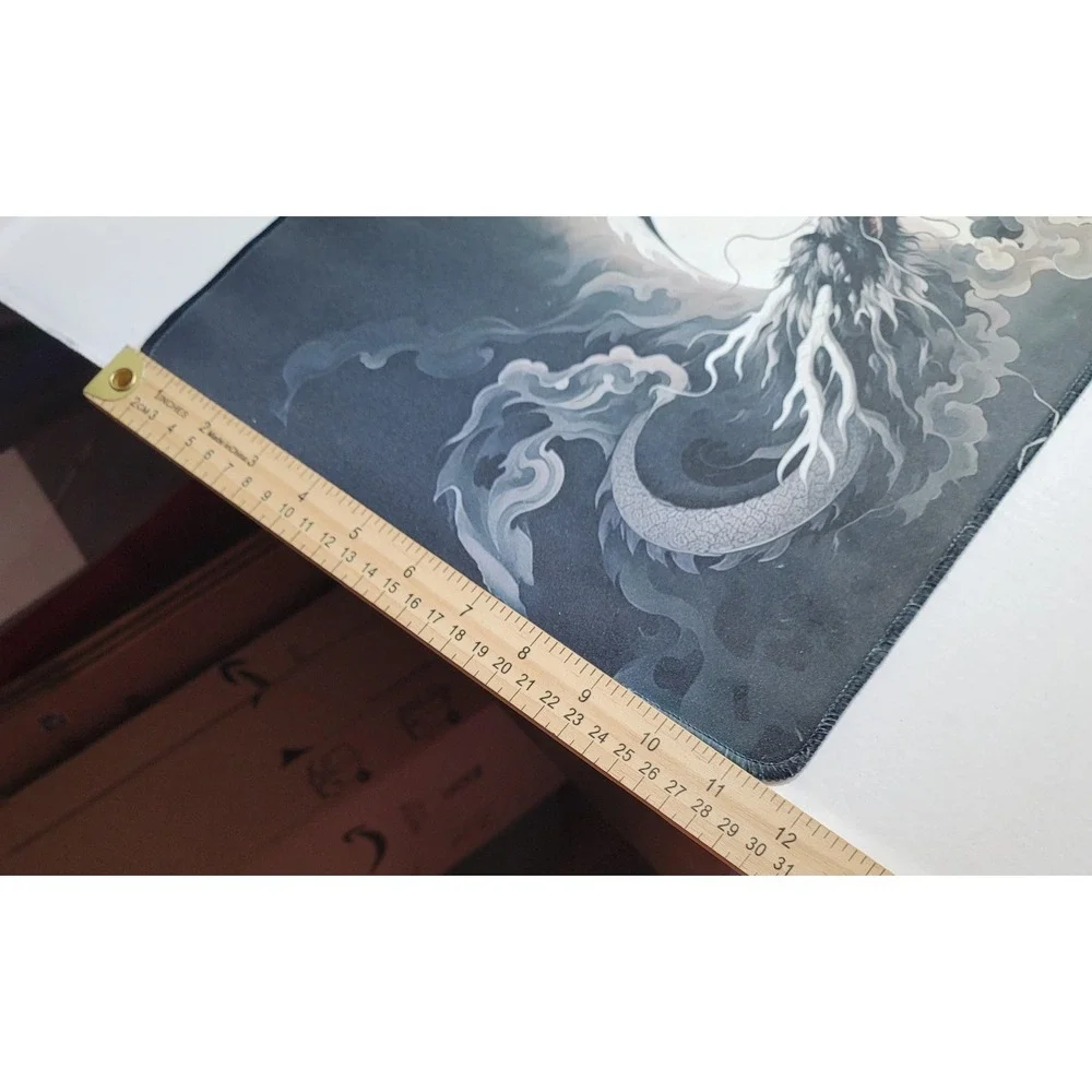 Extended Gaming Mouse Pad Desk‎ Keyboard Mat Size 23 X 11 Ying/Yang Dragons